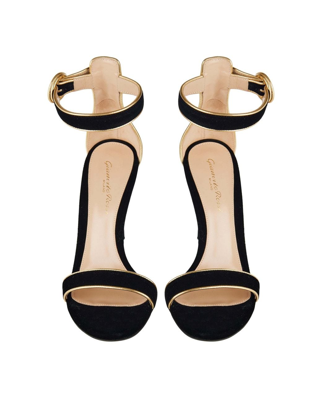 Gianvito Rossi Black Buckle-Strap Sandals