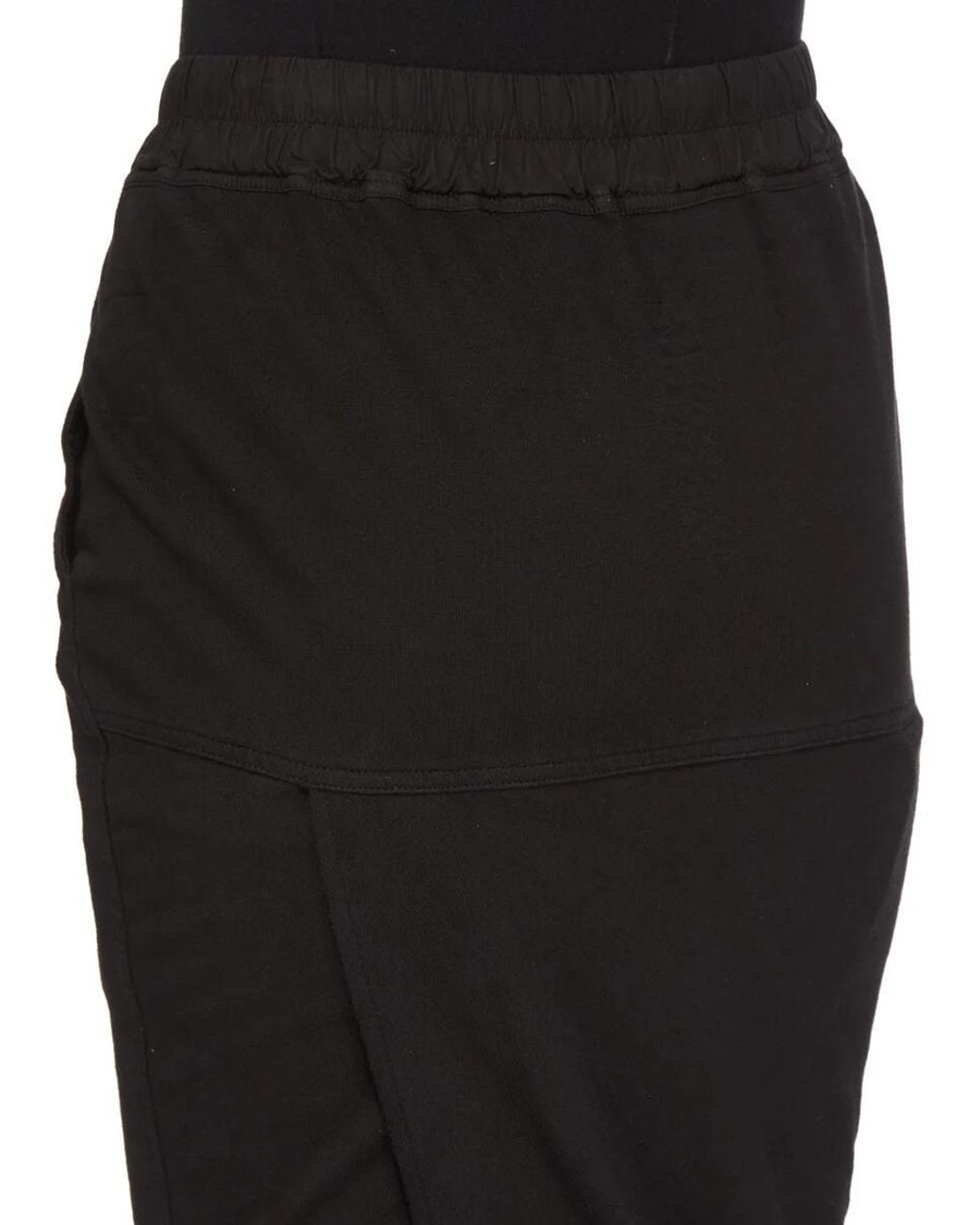 Rick Owens Black Pull On Pillar Skirt