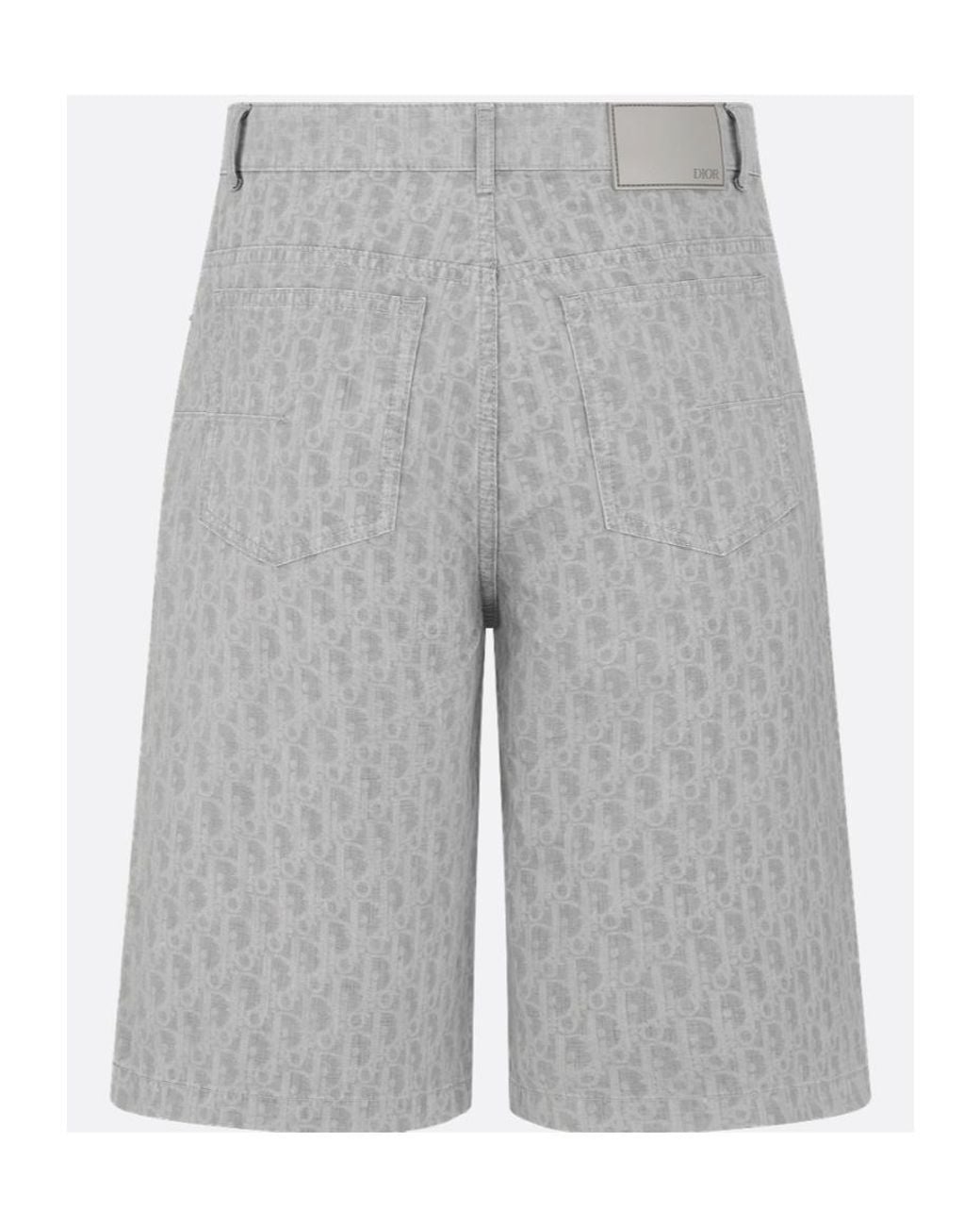 Dior Homme Oblique Bermuda Shorts in Gray for Men | Lyst