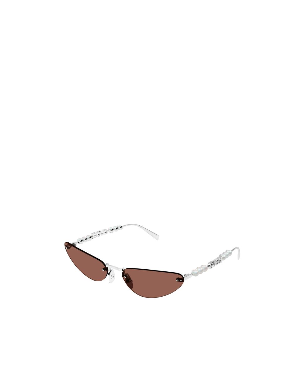 Gucci White Eyewear Cat-Eye Frame Sunglasses