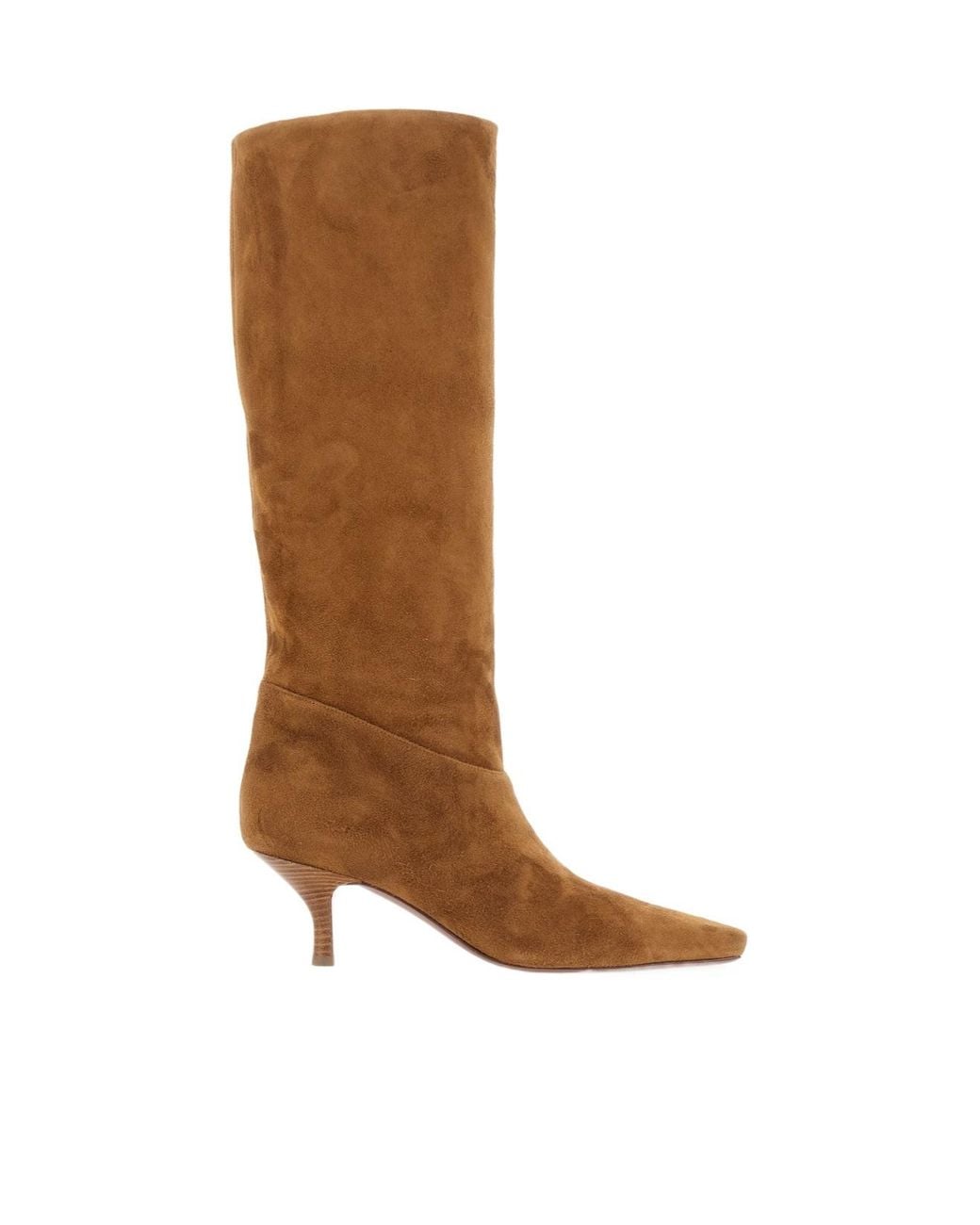 Paris Texas Brown Rose Knee-High Stiletto Boots