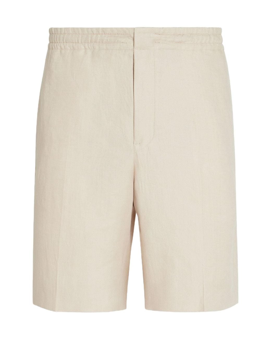 Zegna Natural Oasi Lino Linen Shorts for men