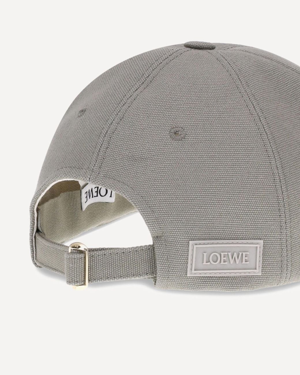 Loewe Gray Logo-Patch Curved Brim Cap for men
