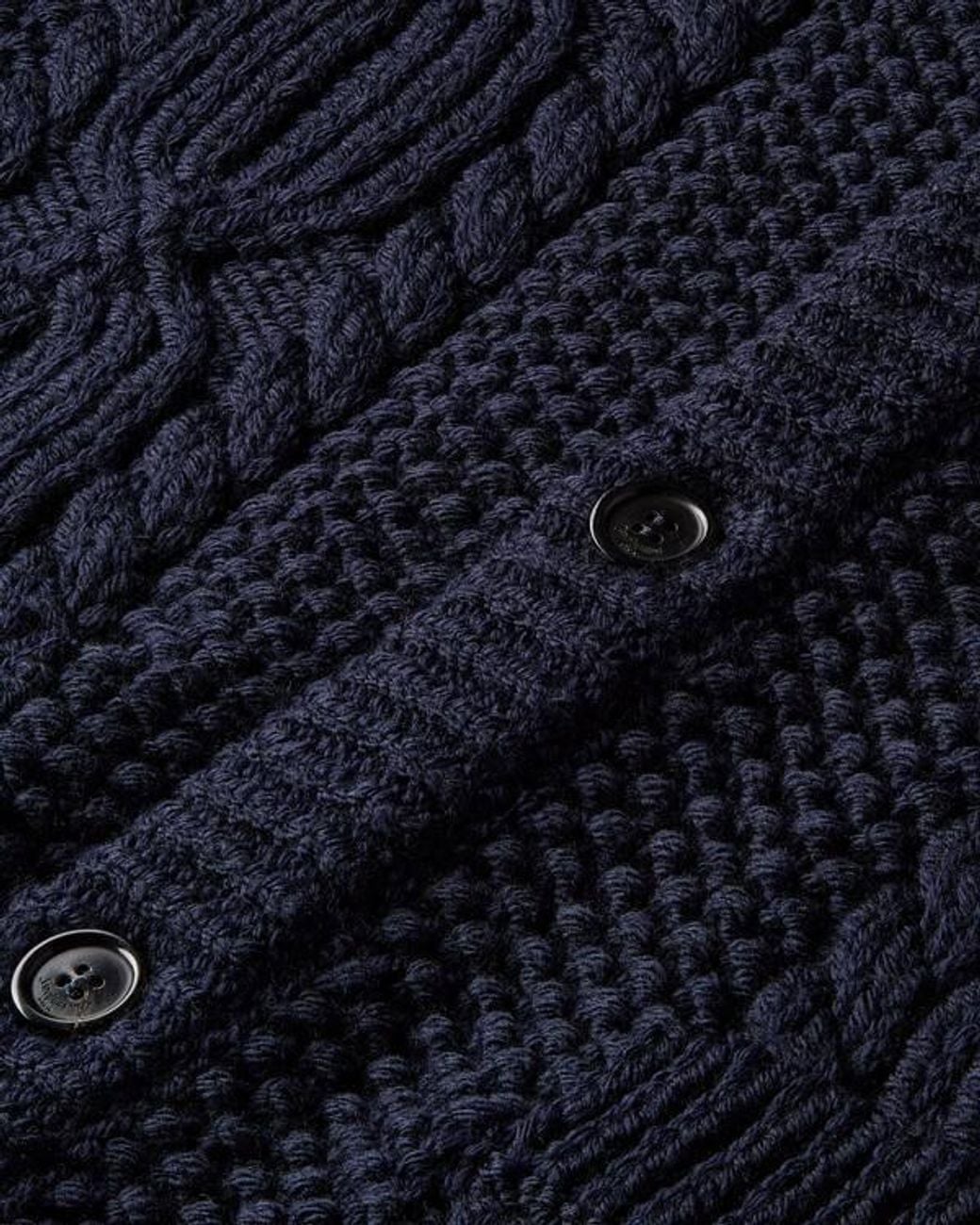 Saint Laurent Blue Cable-Knit Button-Fastening Cardigan for men