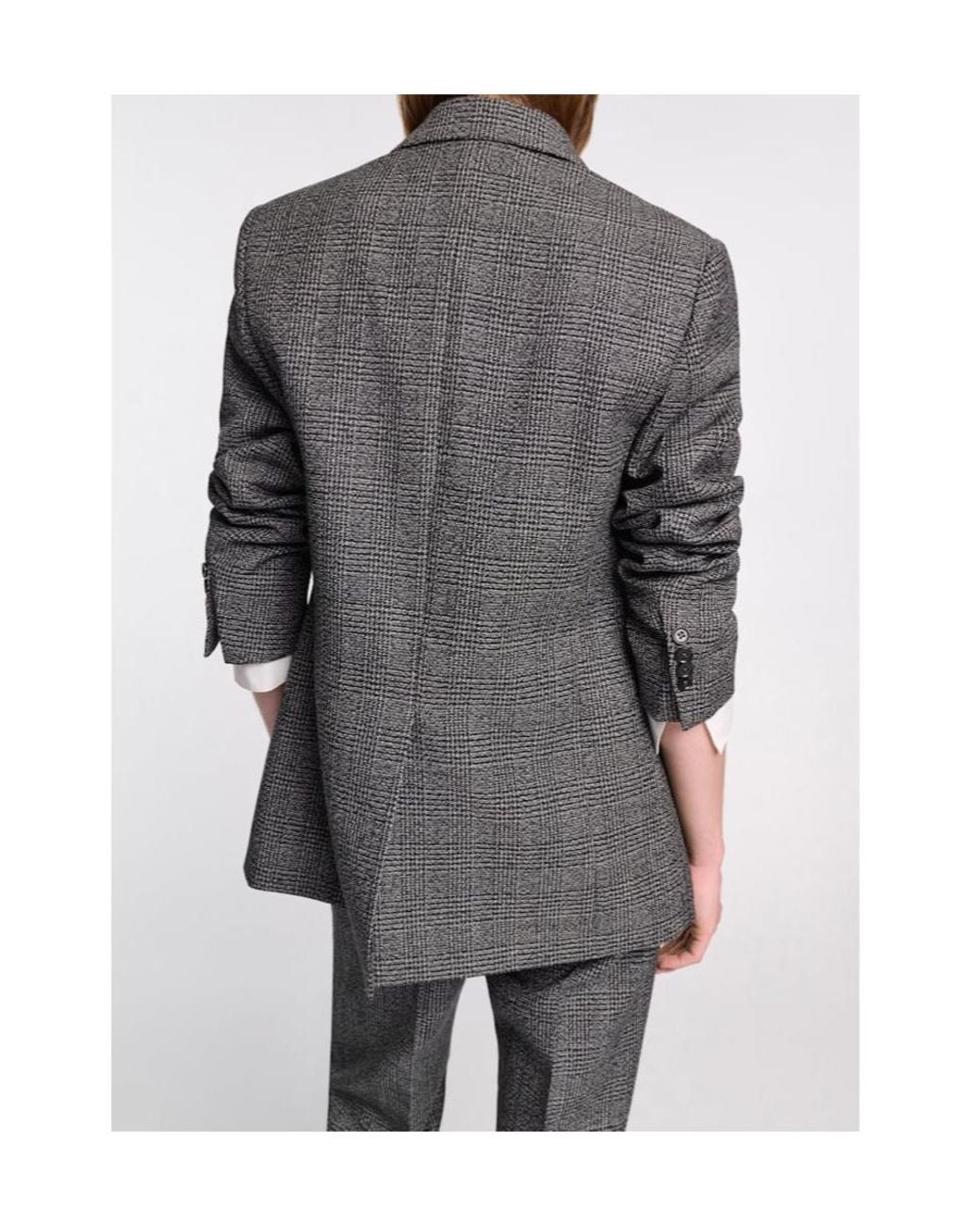 Dorothee Schumacher Gray Glen Check Single-Breasted Blazer