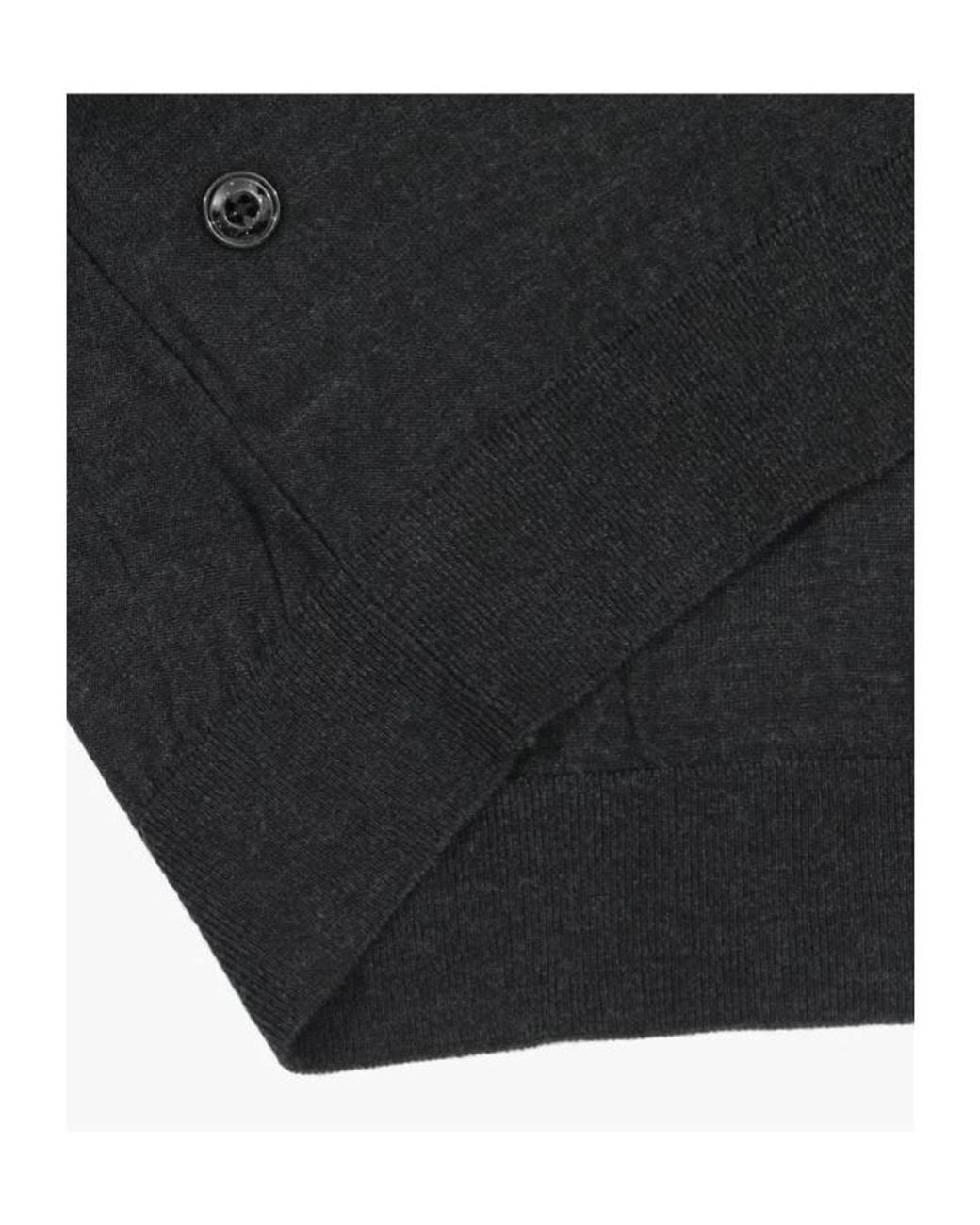 Lemaire Black V-Neck Long Sleeved Cardigan for men