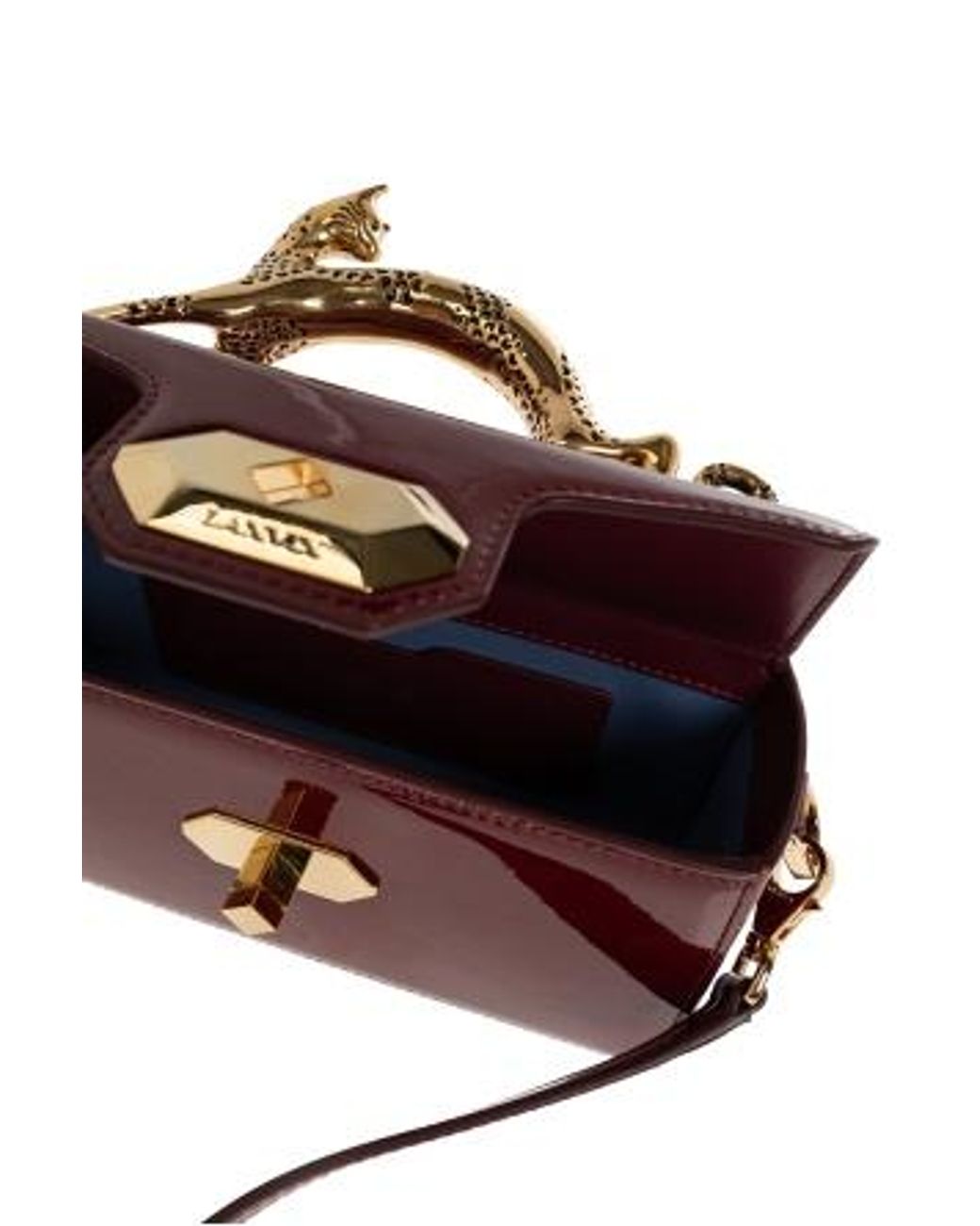 Lanvin Purple Pencil Cat Nano Shoulder Bag