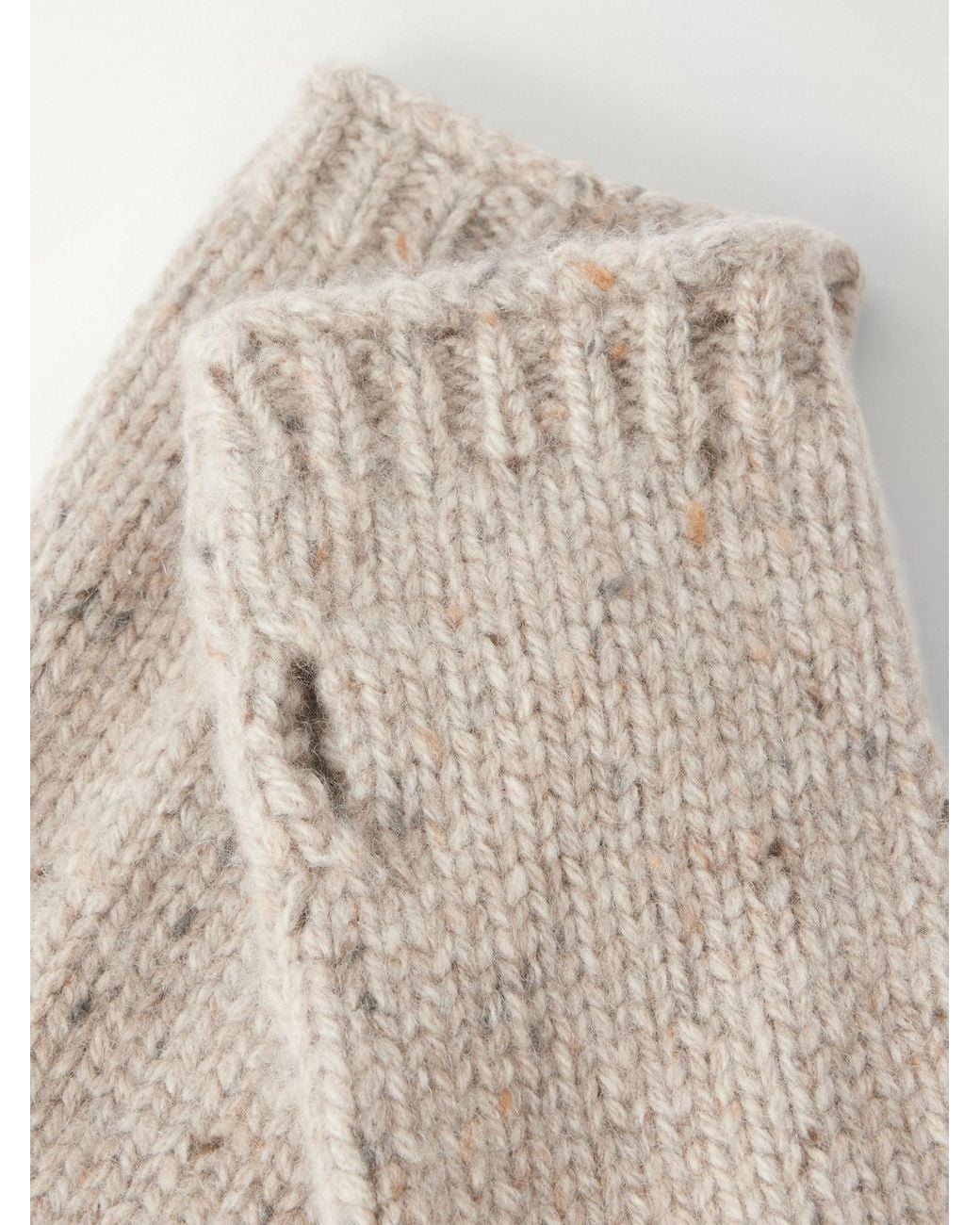 Johnstons White Simple Fingerless Gloves