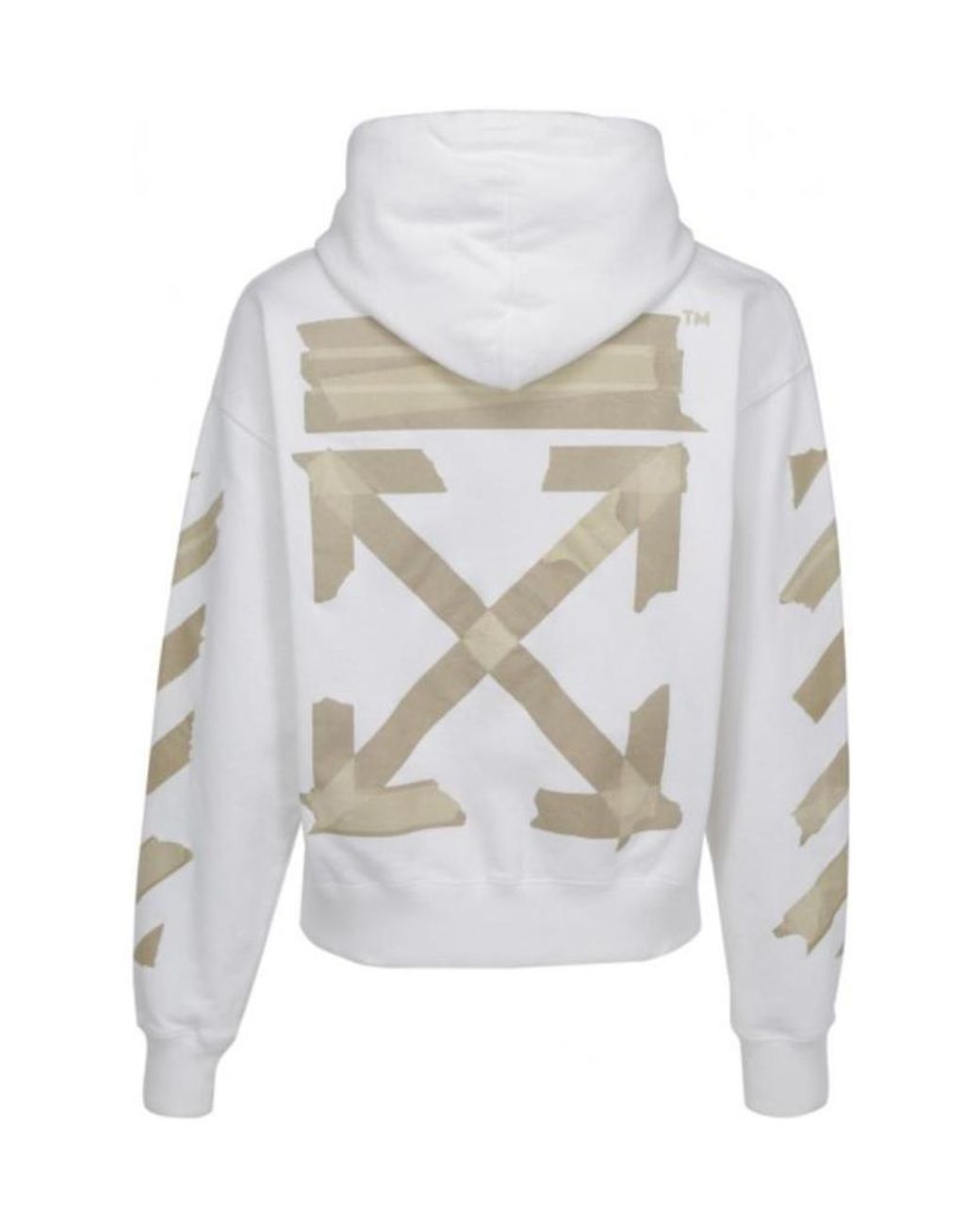 Off-White c/o Virgil Abloh White Tape Arrows Print Hoodie for men
