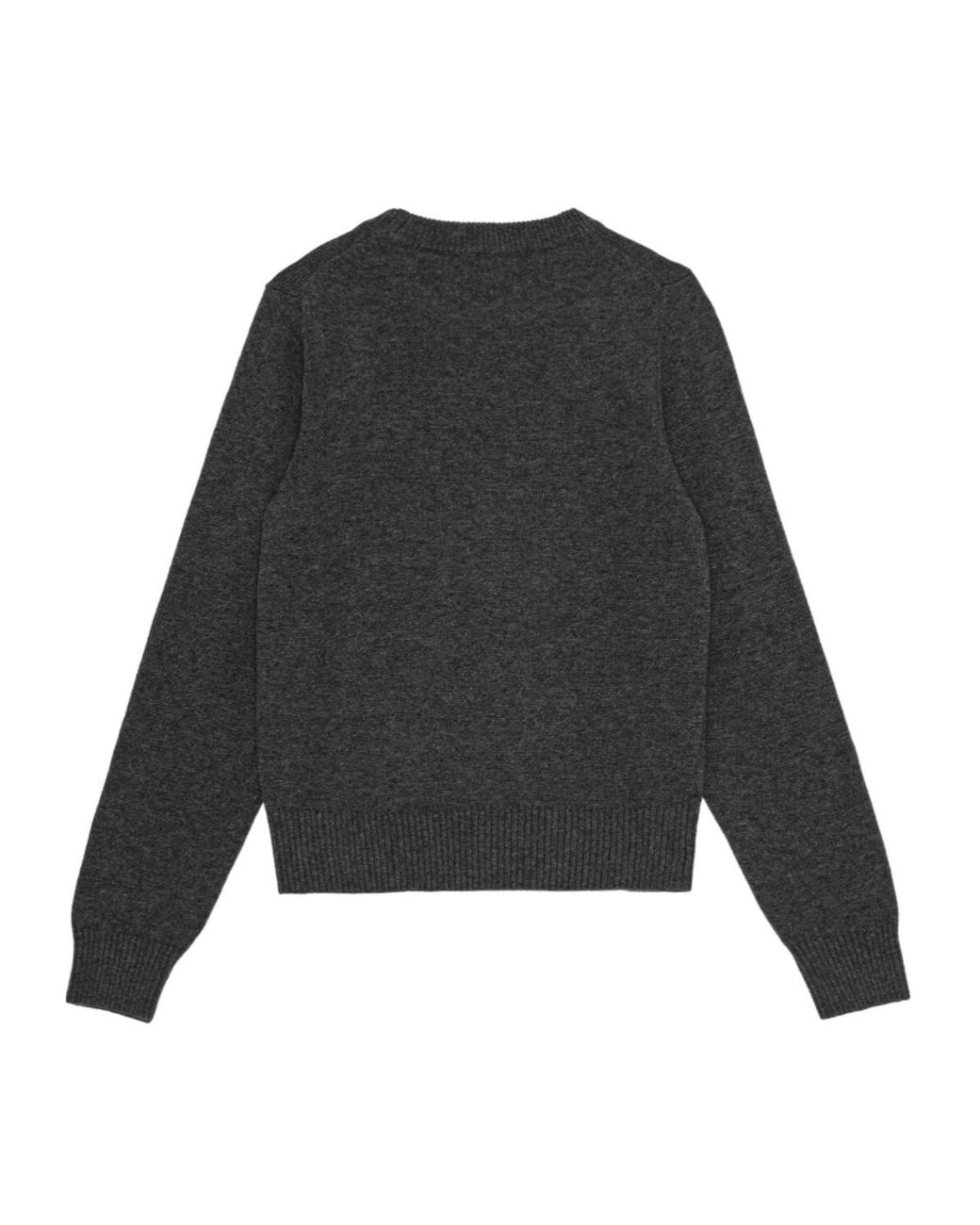 Ganni Gray Graphic Bear Crewneck Jumper