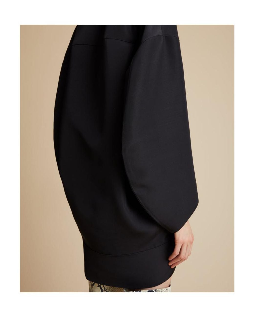 Khaite Black Kal Oversized Shirt Dress