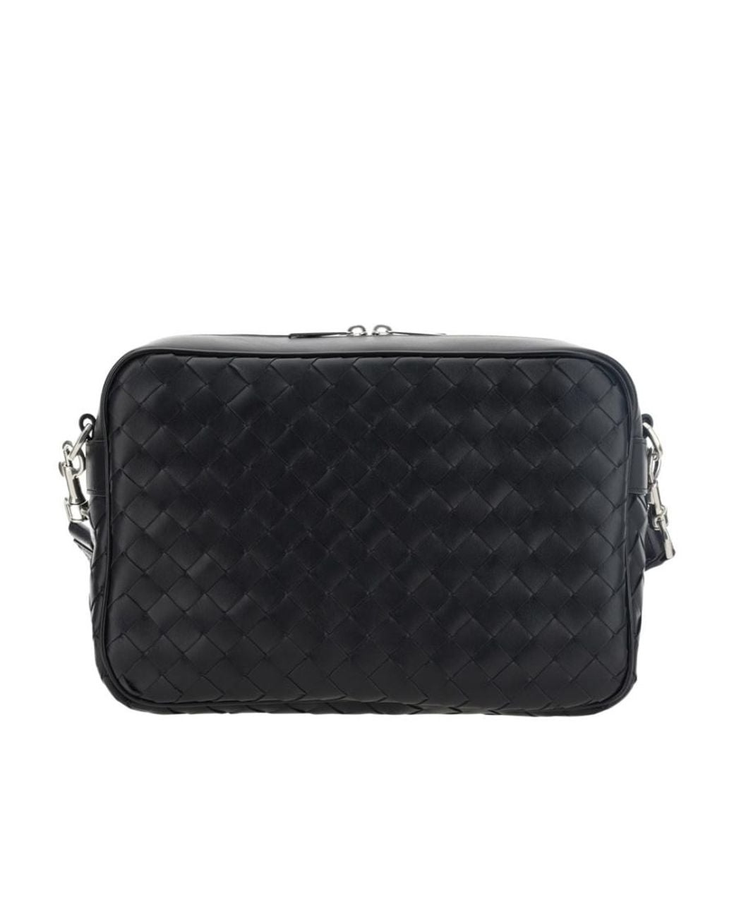 Bottega Veneta Black Medium Intrecciato Shoulder Bag for men