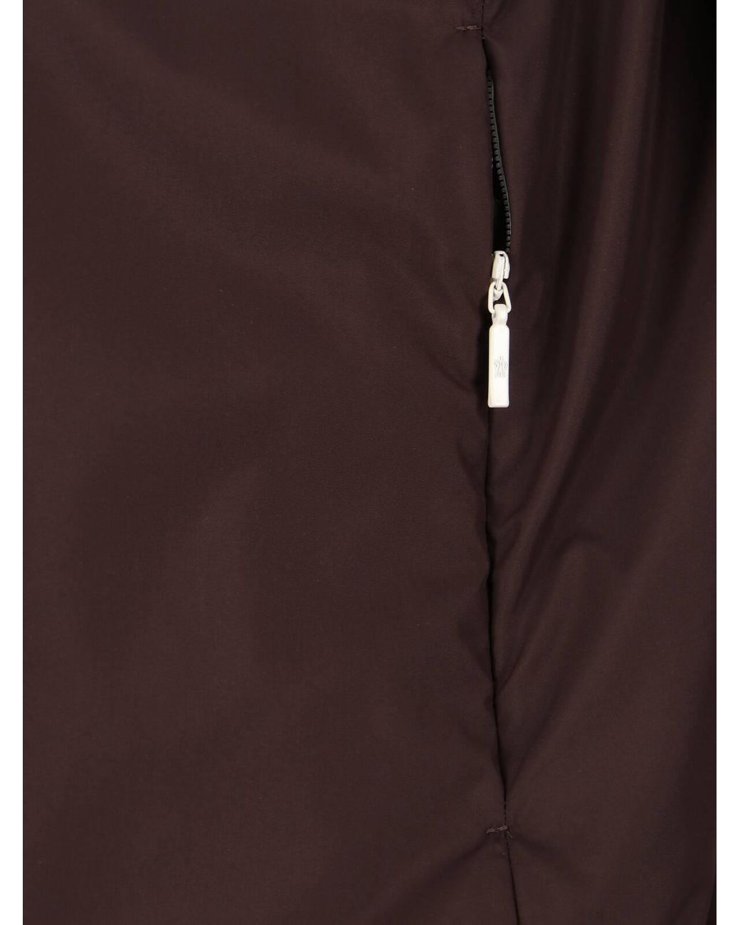 Moncler Brown Zip-Up Hooded Jacket