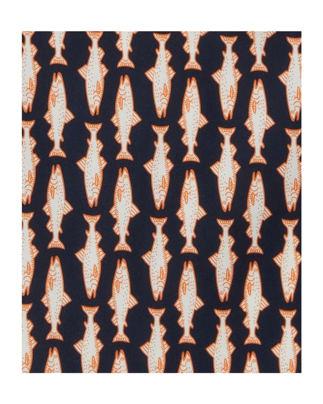 LaDoubleJ White Fish-Print Halter Swimsuit
