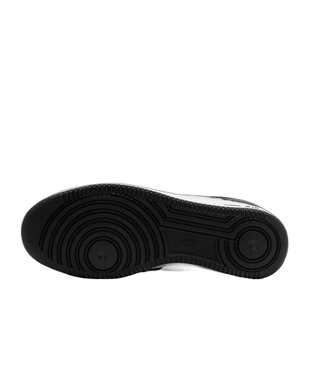 Nike Black Air Force 1 Cracked Leather Sneakers for men