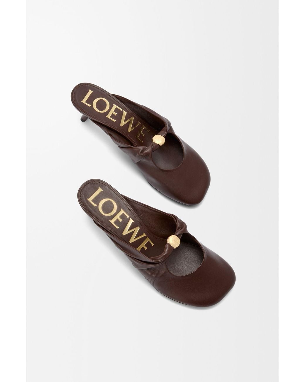 Loewe Brown Pebble Soft Mule