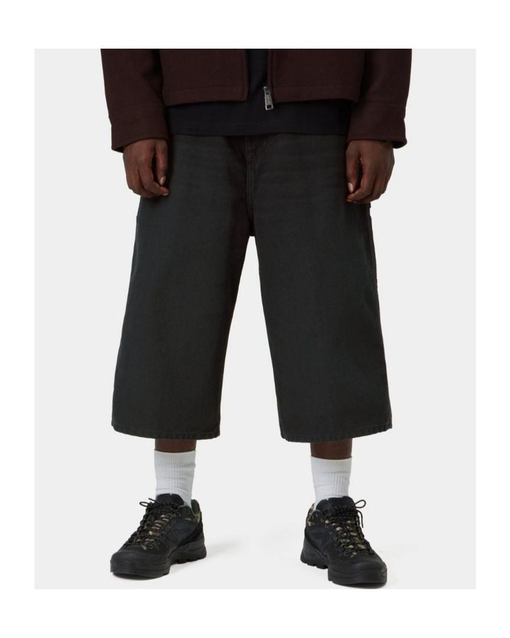 Carhartt Black Single Knee Canvas Shorts for men