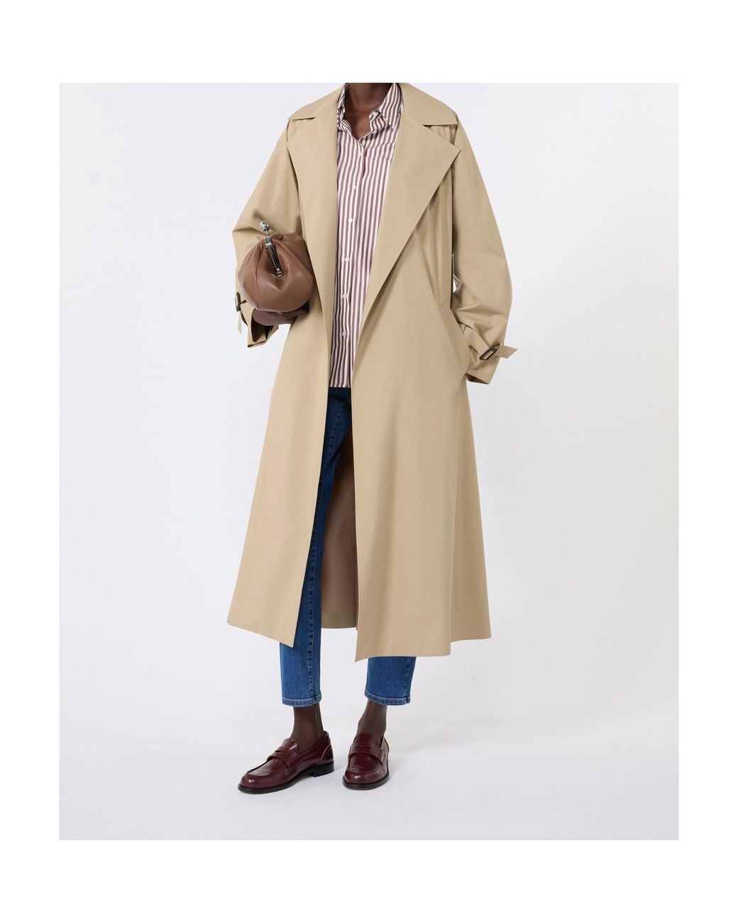 Weekend by Maxmara Natural Long Water-Repellent Technical Trench Coat