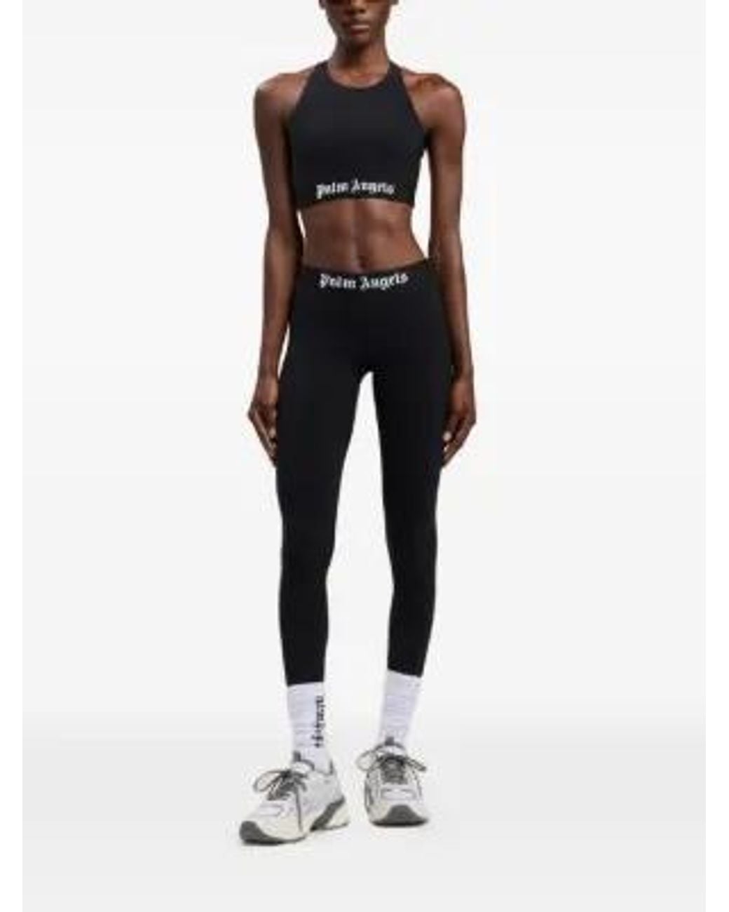 Palm Angels Black Logo Band Racerback Top