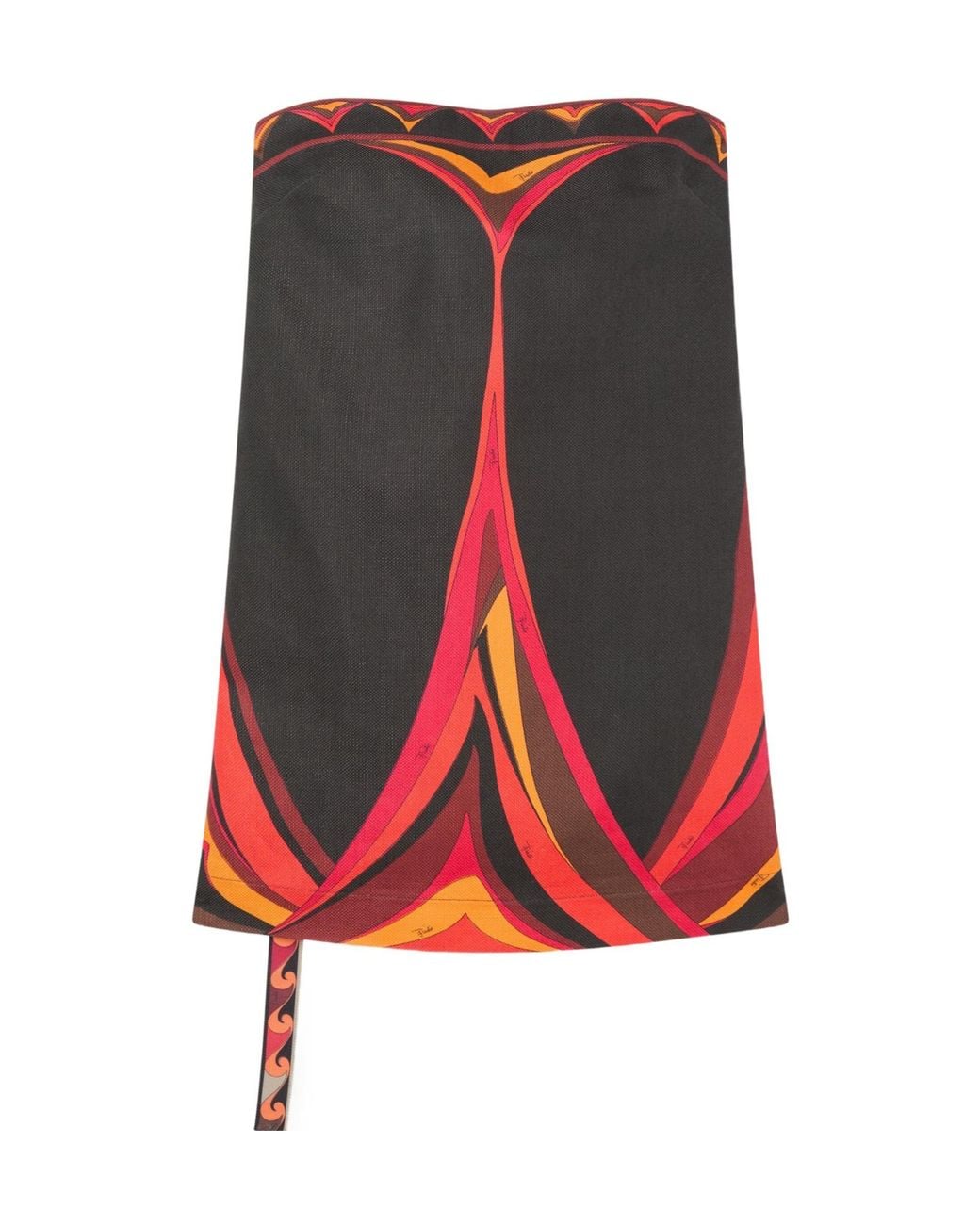 Emilio Pucci Multicolor Fari-Print Cotton And Linen Dress