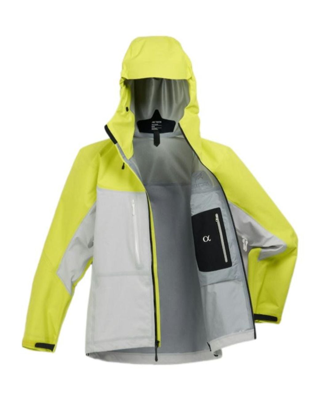 Arc'teryx Yellow Colorblock Hooded Jacket for men