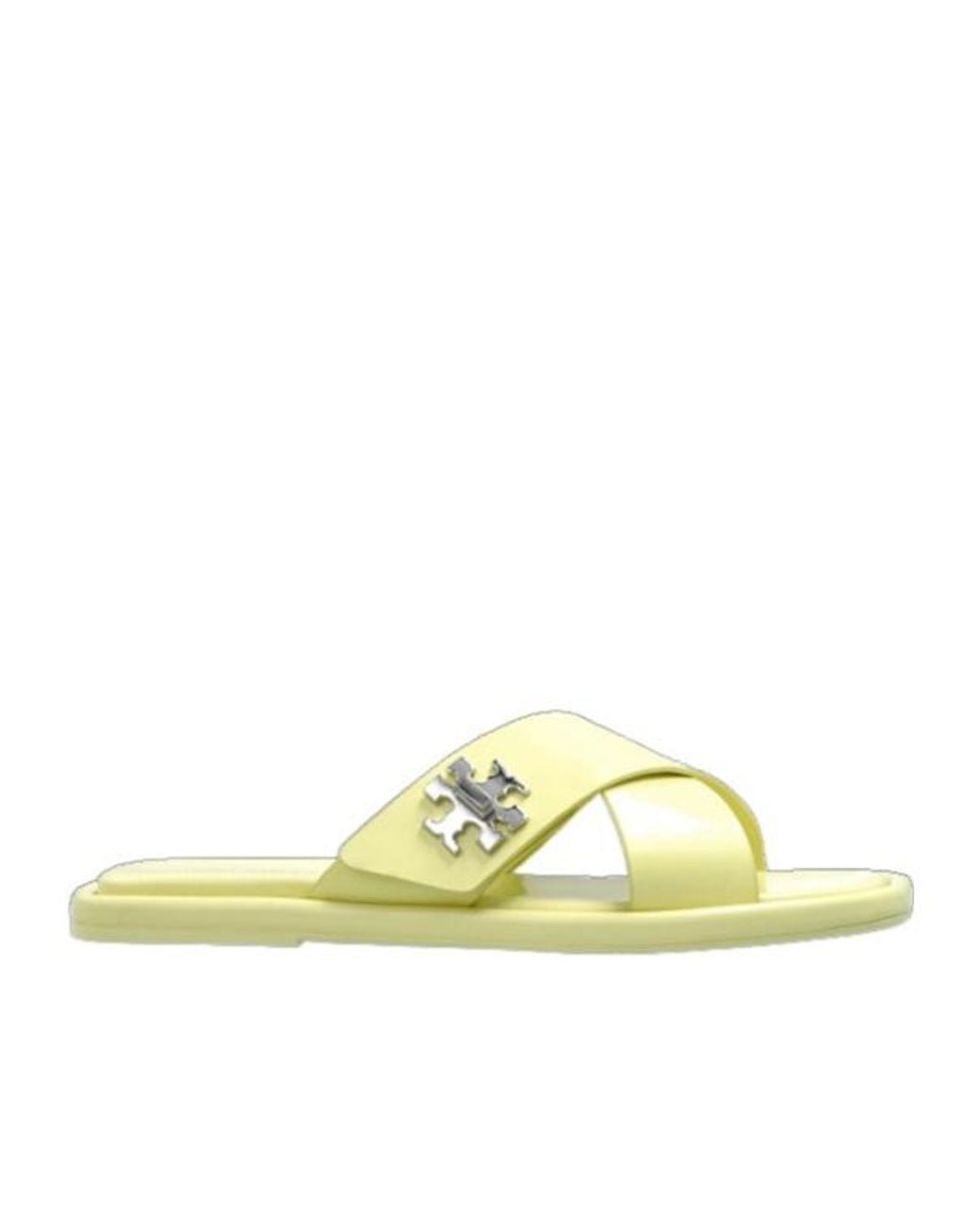 Tory Burch Yellow Leather Slides