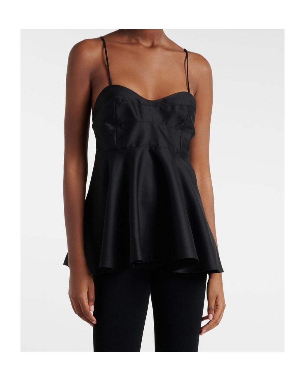 Rohe Black Ruffled Camisole
