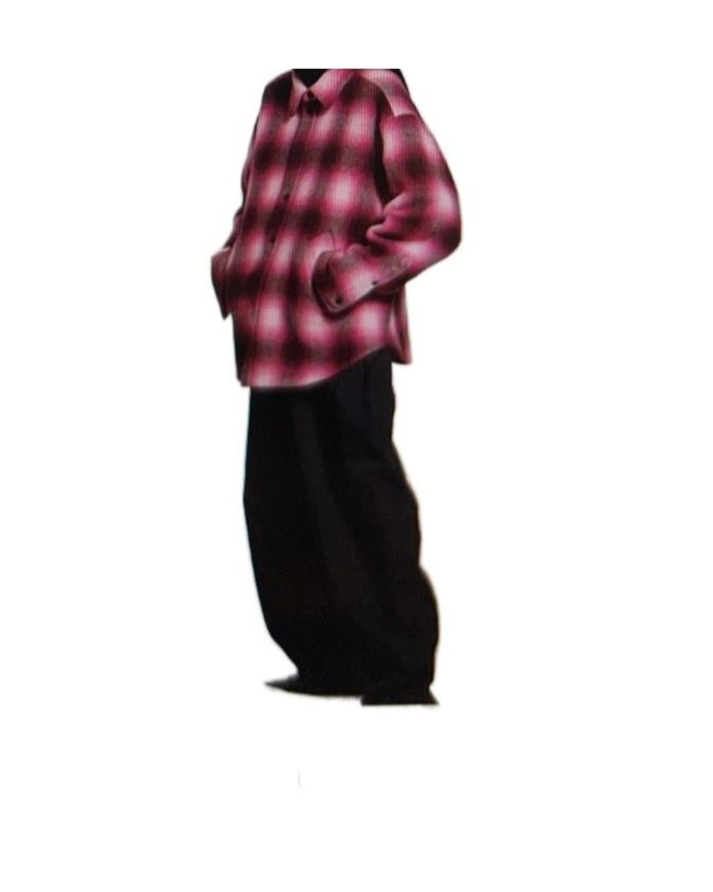Balenciaga Red Checked Padded Shirt