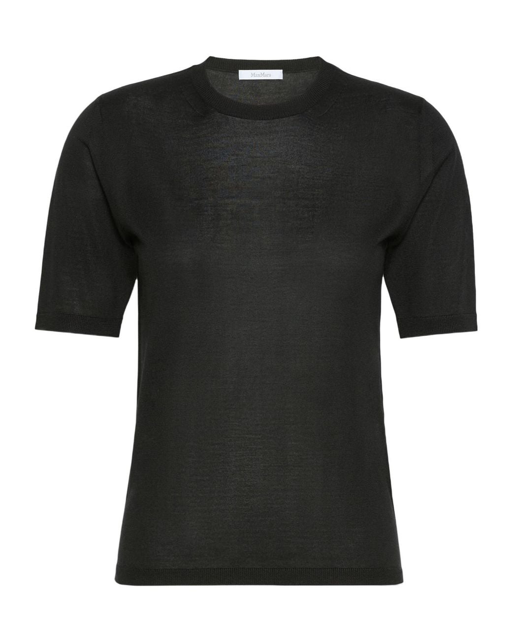 Max Mara Gray Short-Sleeved Knitted Top