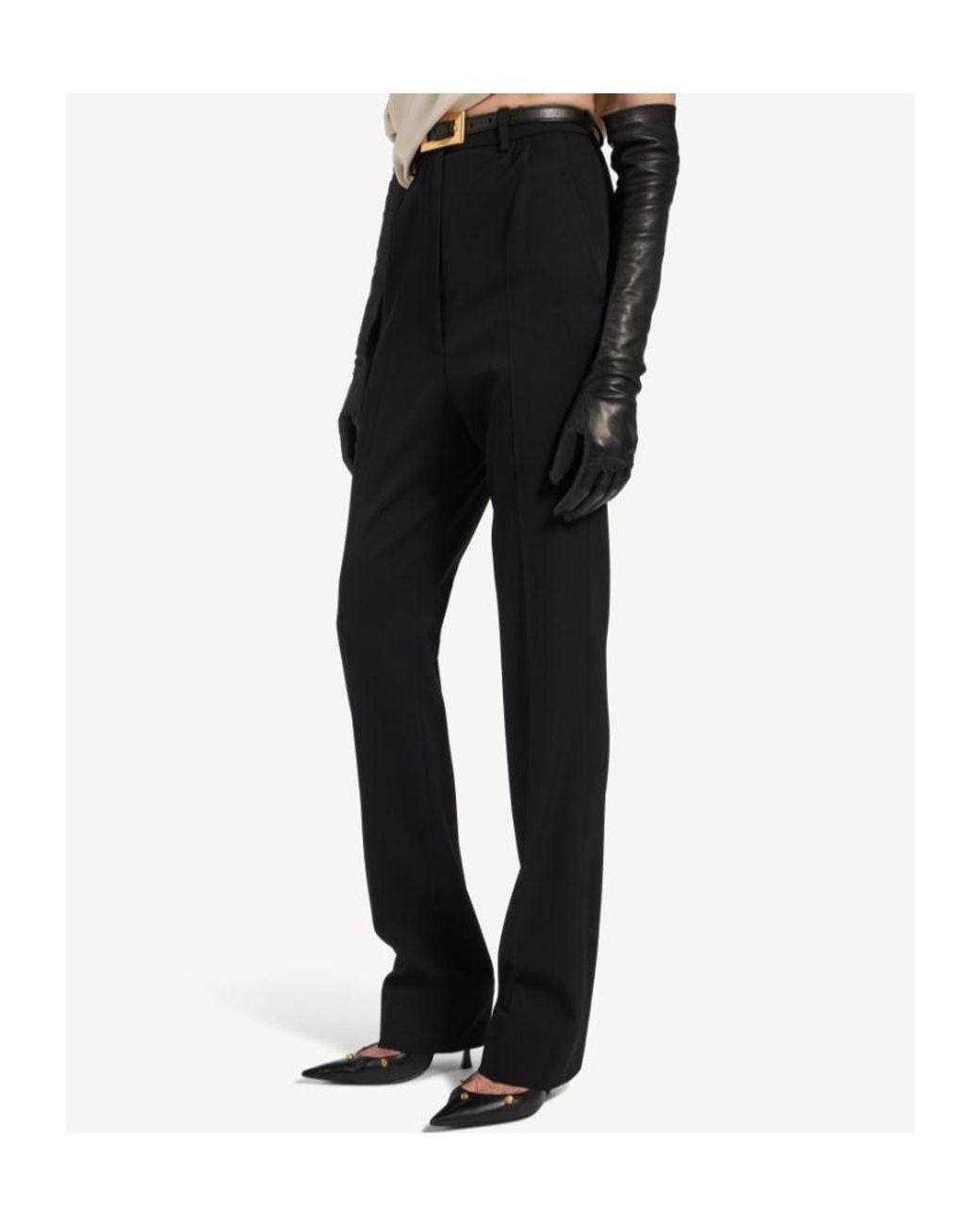 Balenciaga Black High Waist Slim Pants