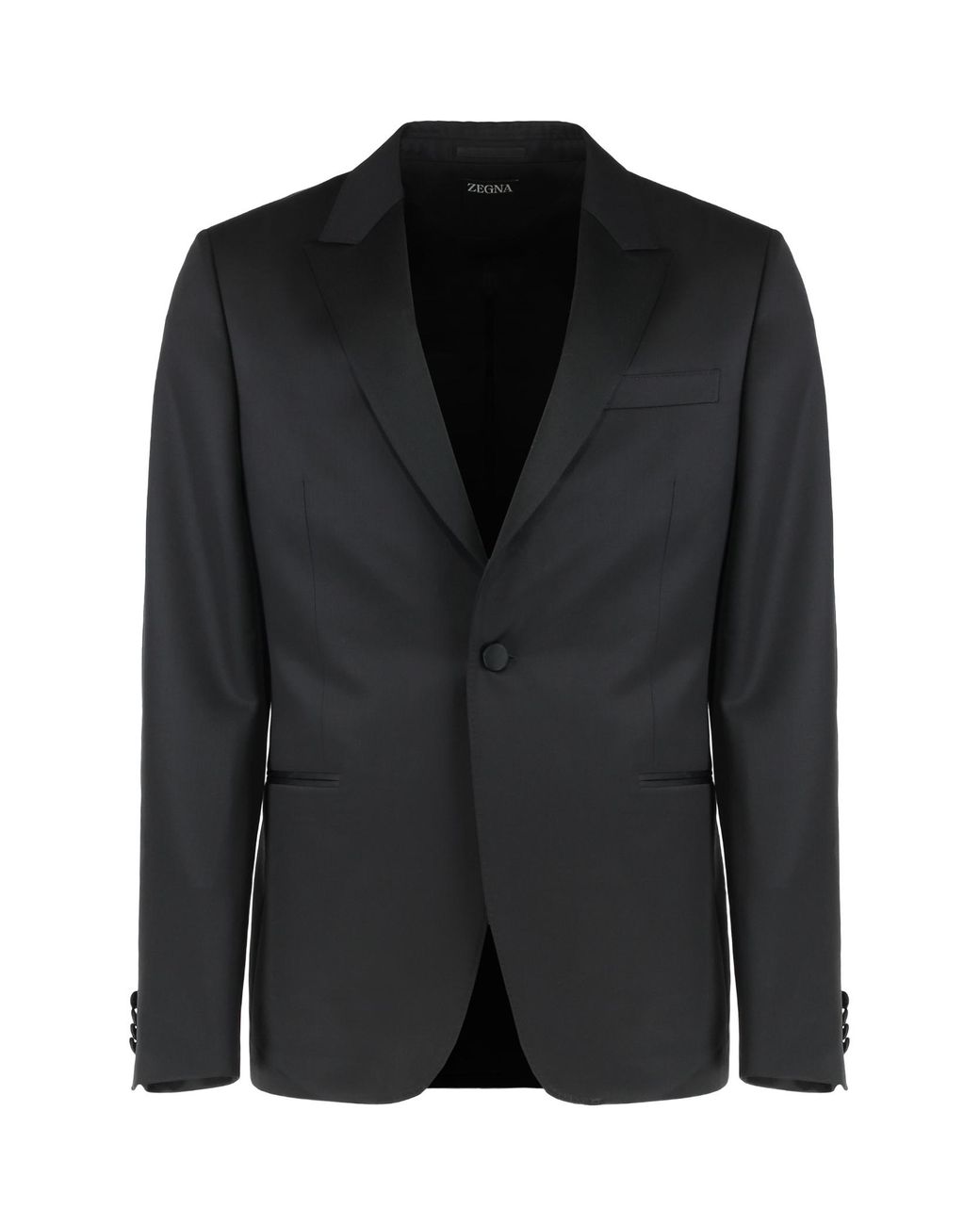 Zegna Black Single-Breasted Tailored Suit for men
