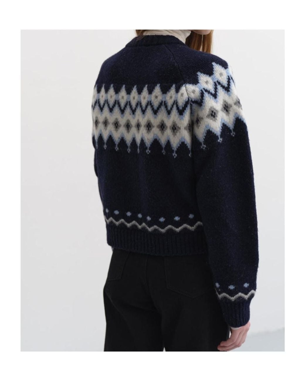 DUNST Blue Long-Sleeved Crew-Neck Knit Top for men