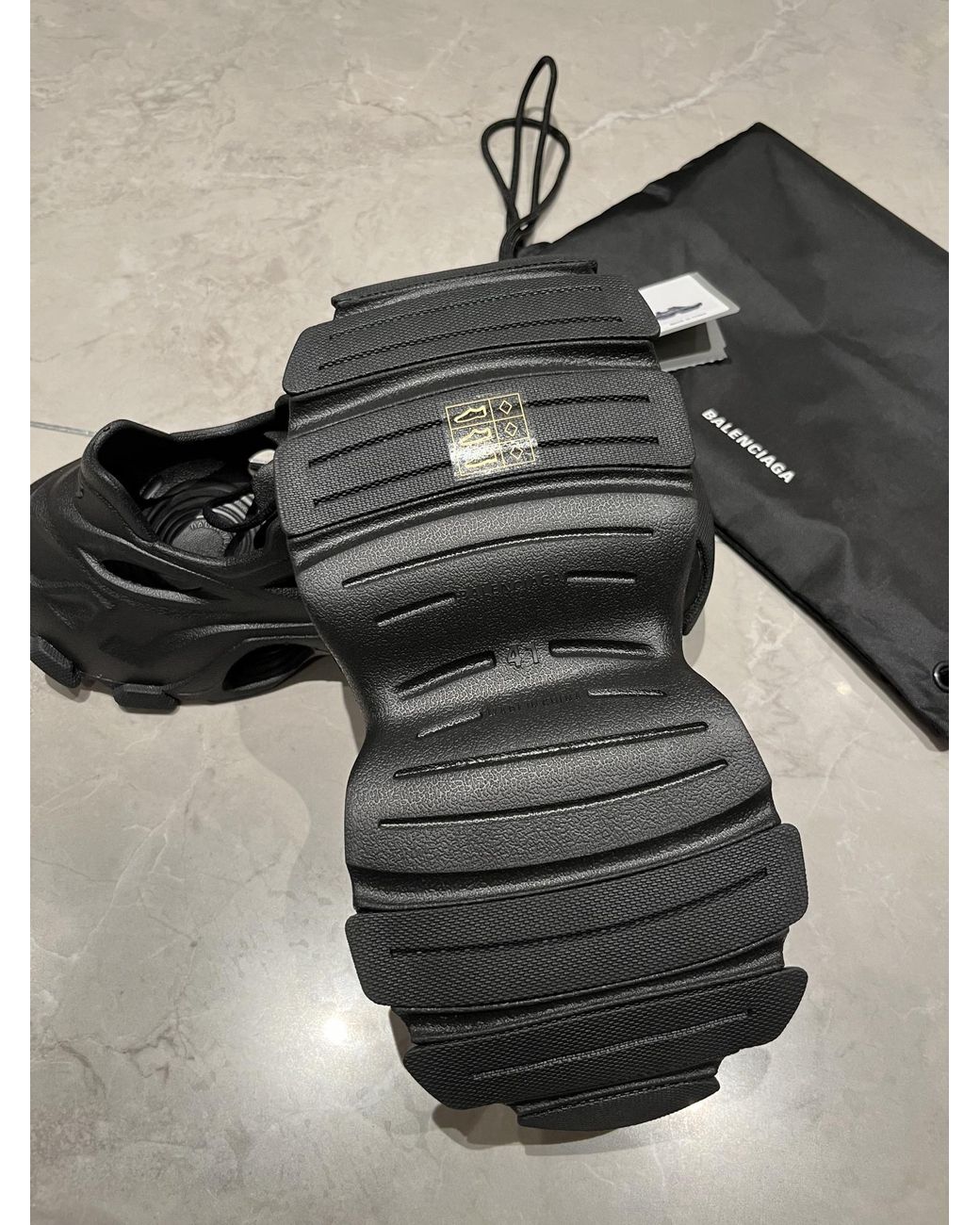 Balenciaga Black Hd Laced Cut-Out Sneakers
