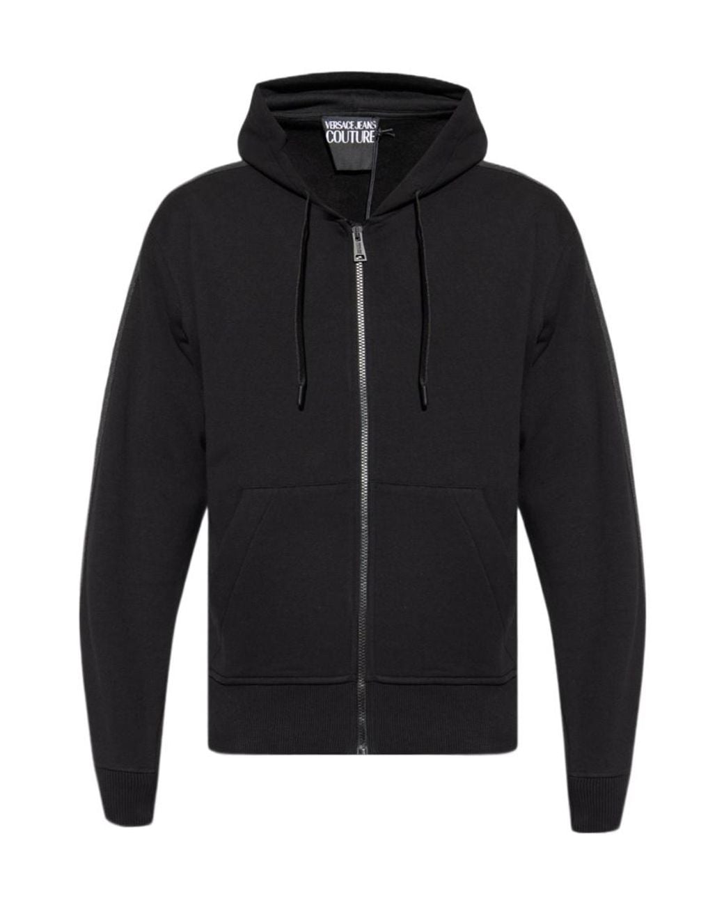 Versace Jeans Blue Couture Zipped Drawstring Hoodie for men