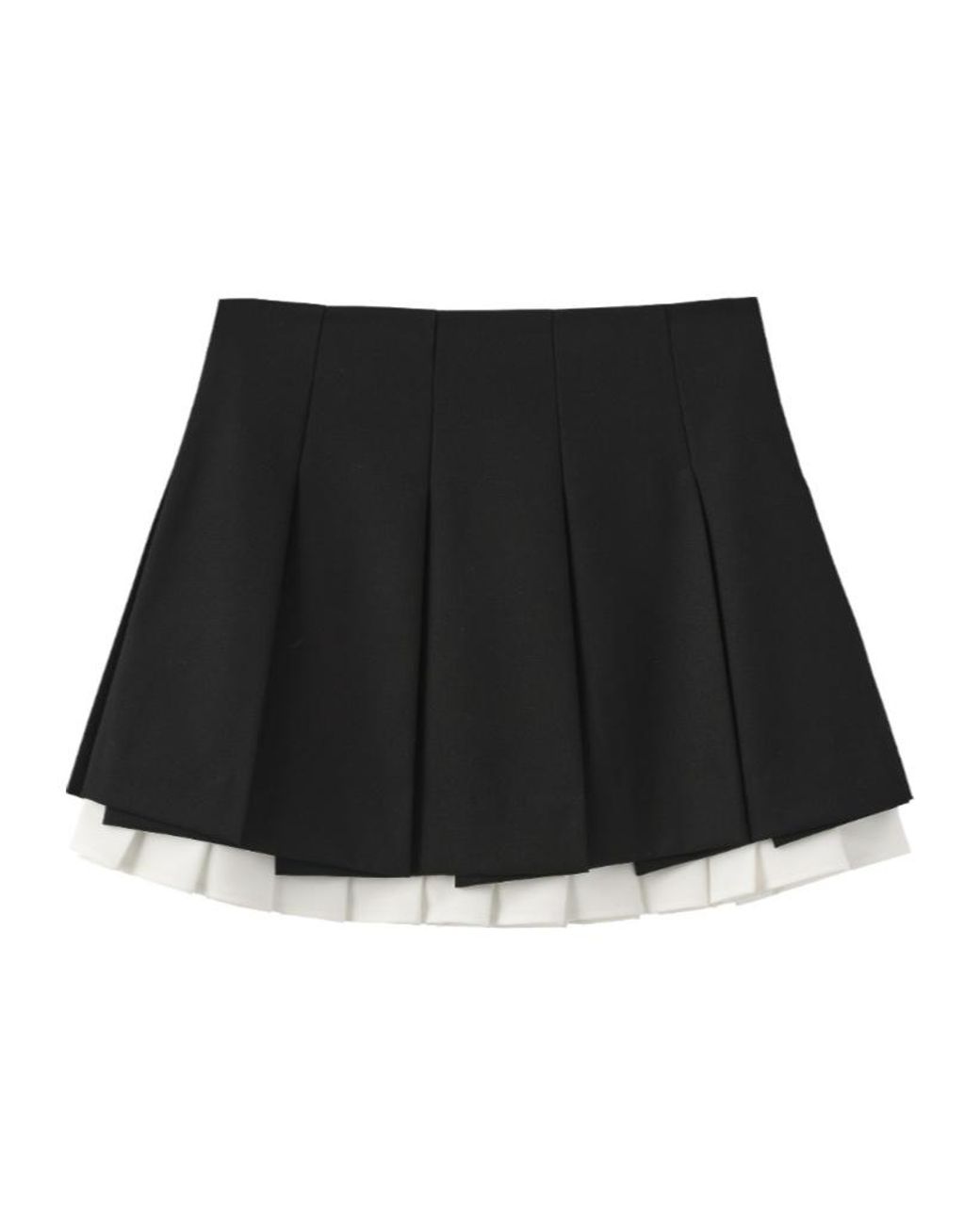 Marissa Chiara Black Logo Pleated Skirt