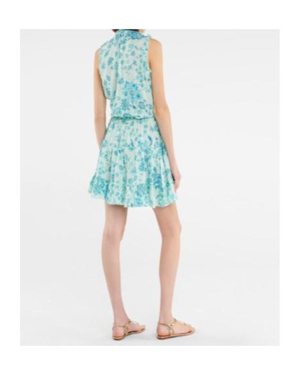 Poupette Blue Clara Tasseled Printed Minidress