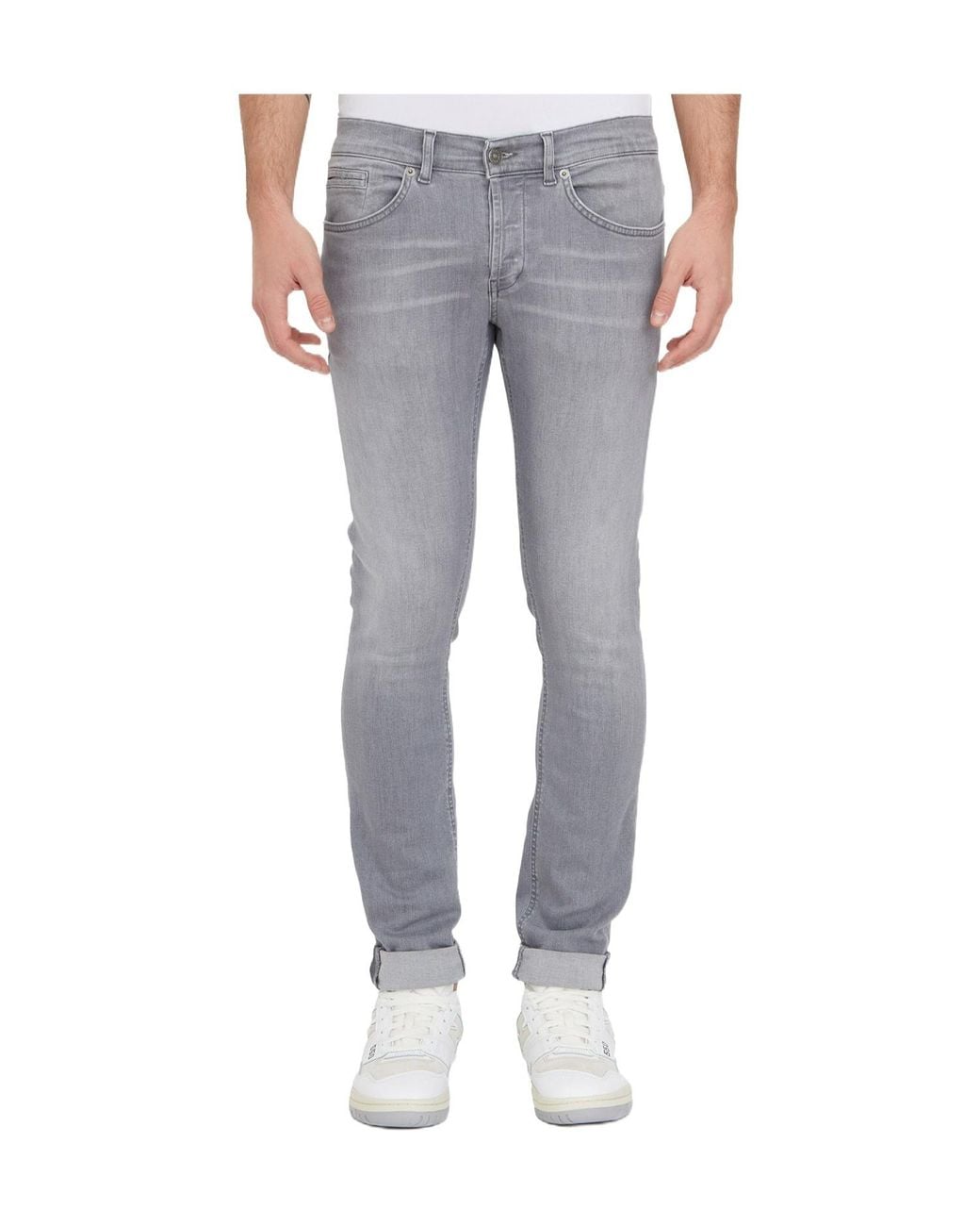 Dondup Gray Slim Fit George Denim Jeans for men