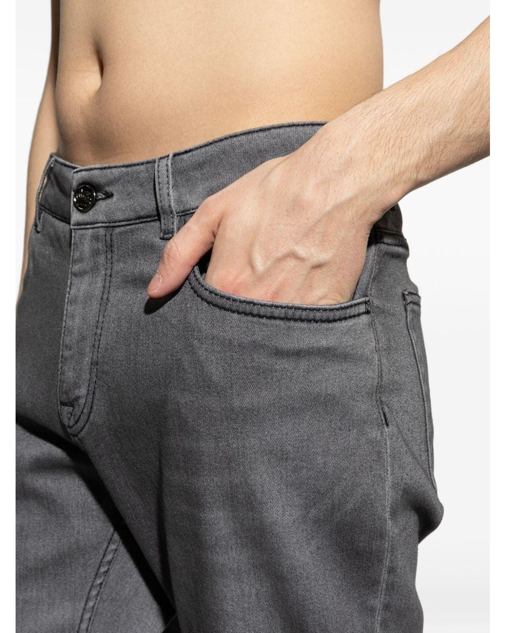 Etro Gray Slim Fit Jeans for men