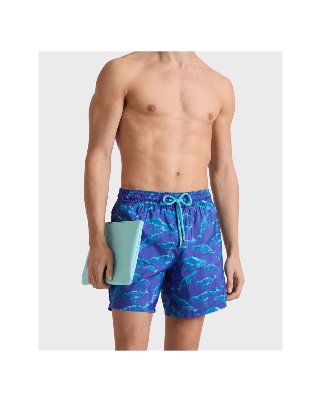 Vilebrequin Blue Mahej Printed Swim Shorts for men