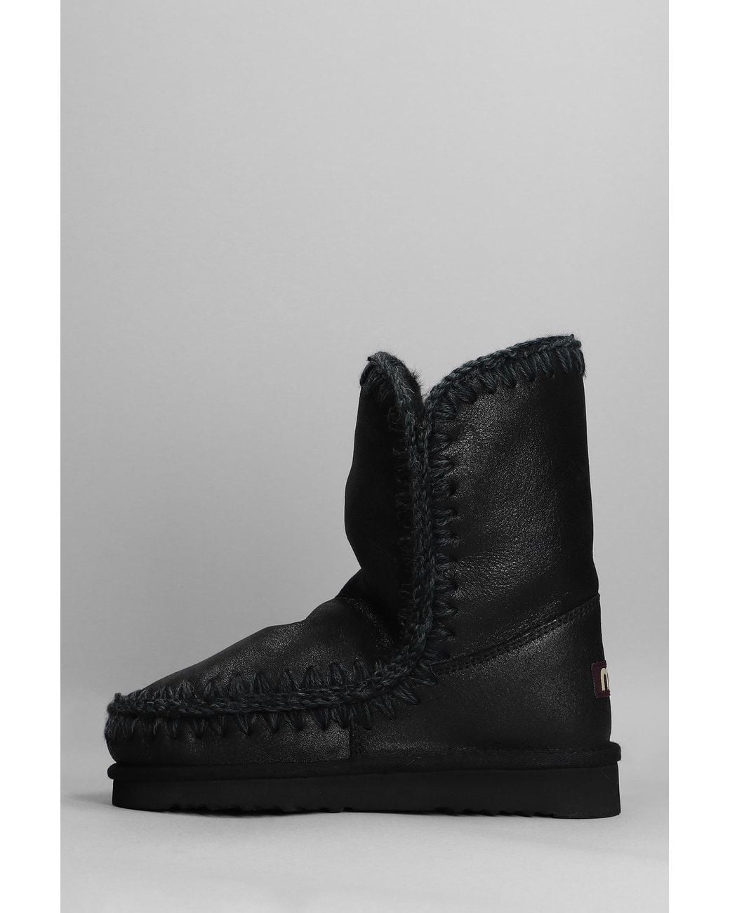 Mou Black Snow Boots