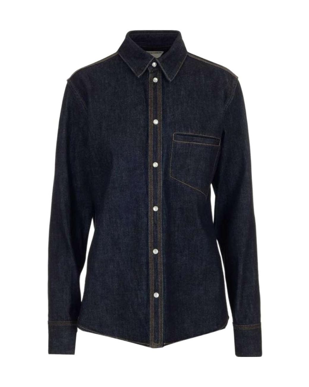 Bottega Veneta Blue Logo Shirt