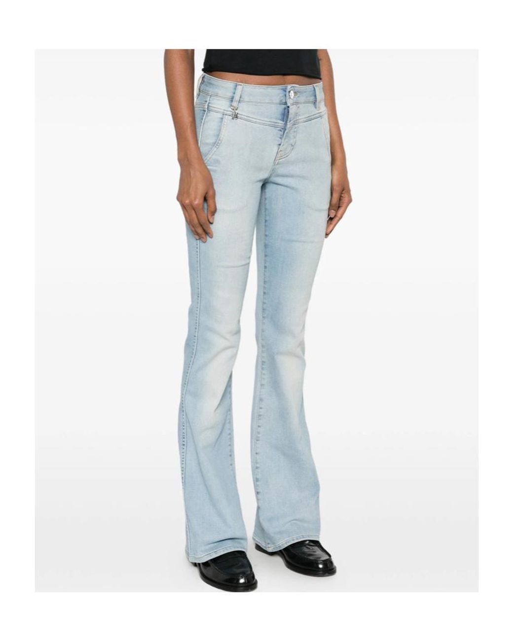 Amiri Blue High-Rise Flared Jeans