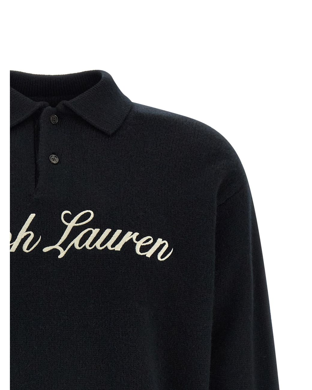 Polo Ralph Lauren Blue Relaxed-Fit Logo Wool-Blend Jumper for men