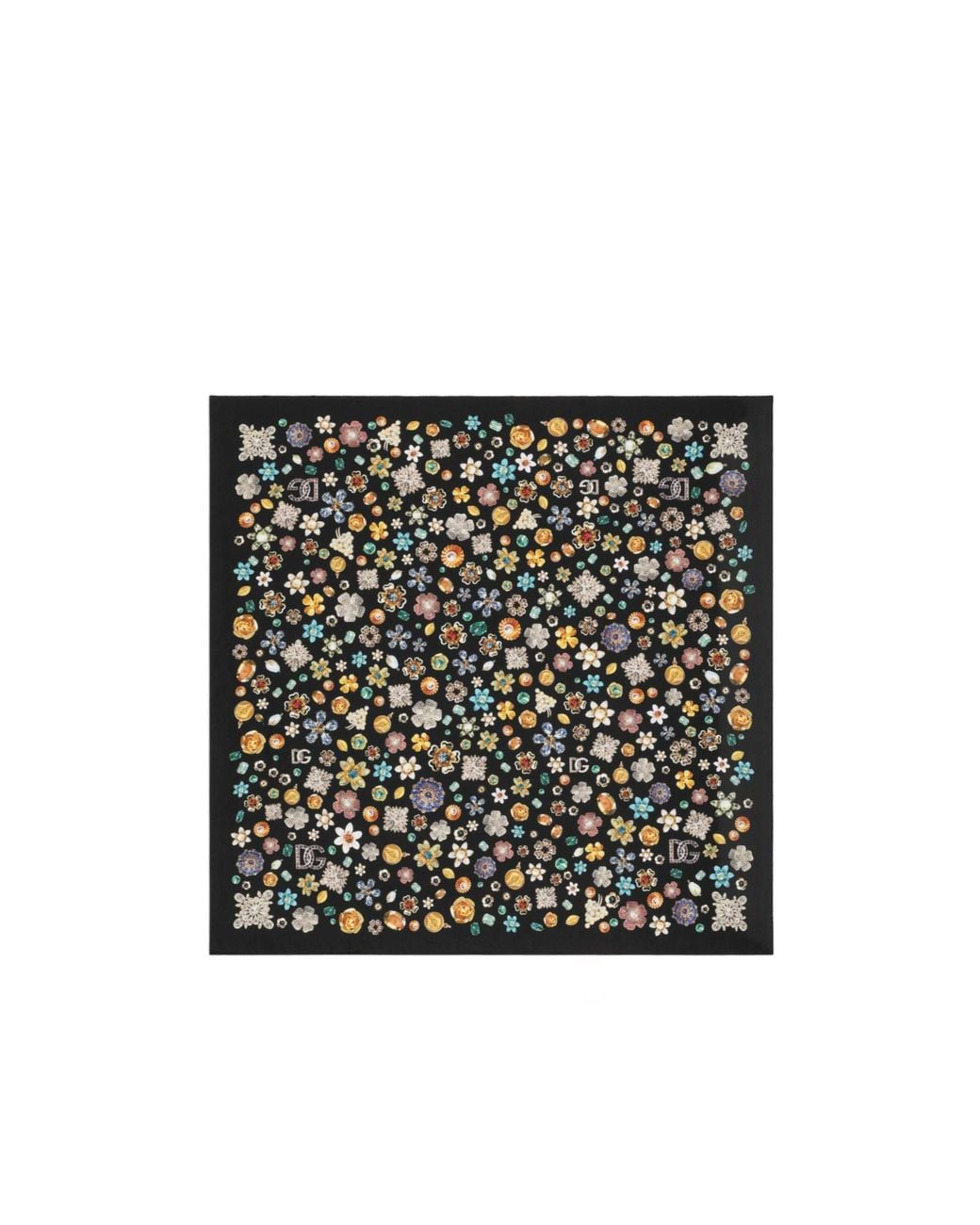 Dolce & Gabbana Black Silk Twill Scarf