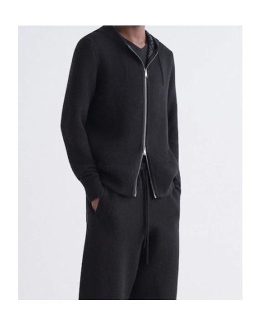 Fendi Black Zip-Up Hooded Sweatshirt for men