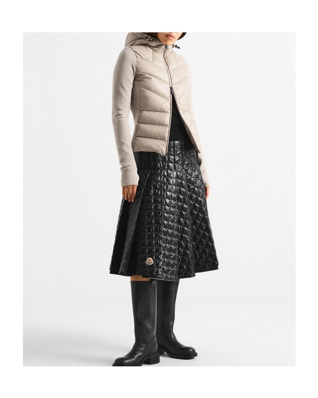 Moncler Natural Hybrid Hooded Down Jacket