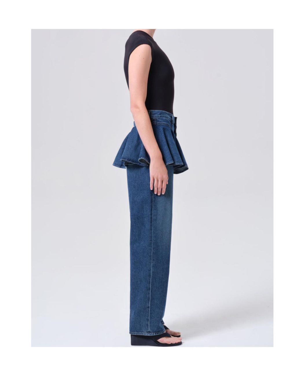 Agolde Blue Peplum Jean (Weightless)