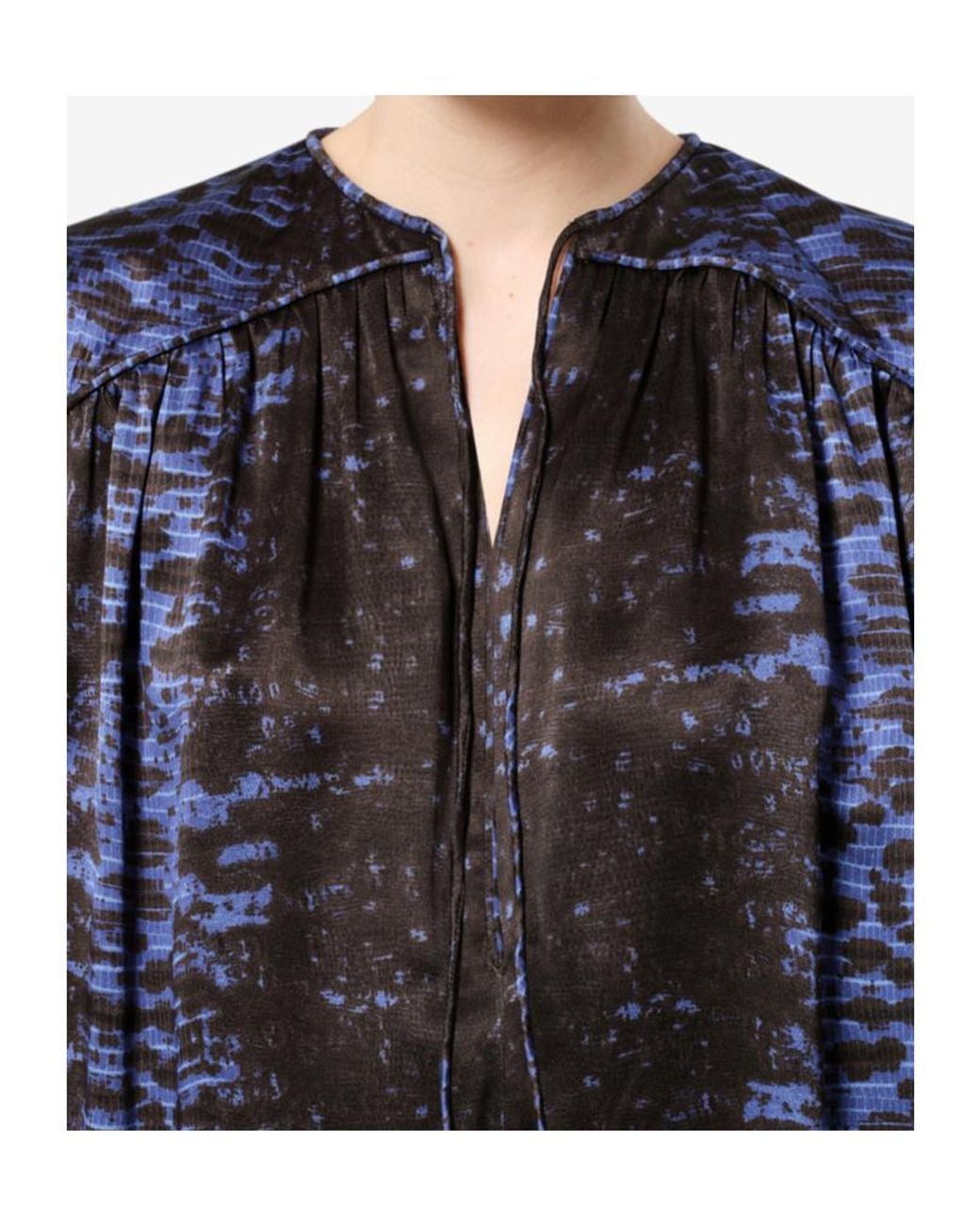 Isabel Marant Blue Laraya Silk Blouse