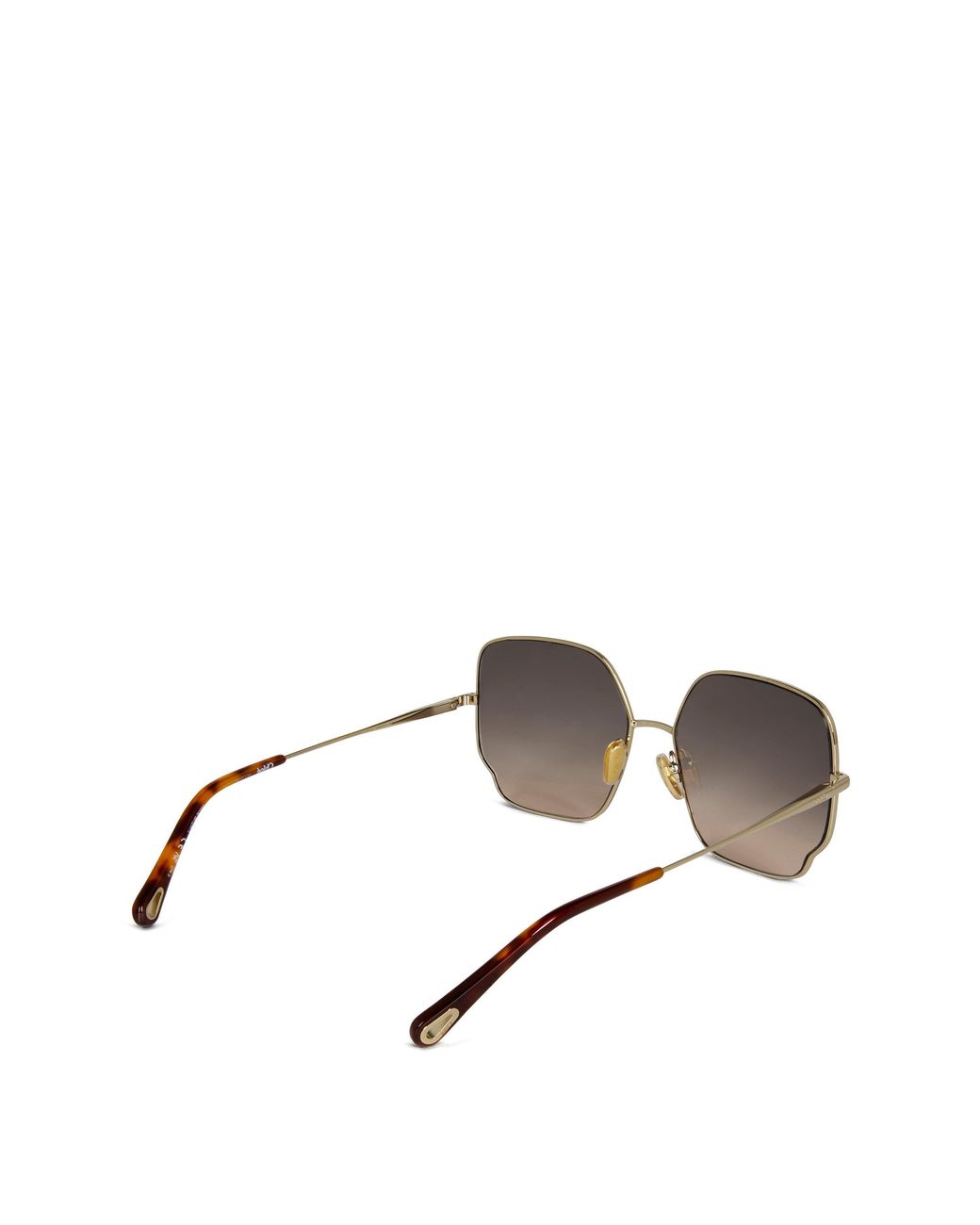 Chloé Metallic Hexagonal Lens Full-Rim Retro Sunglasses