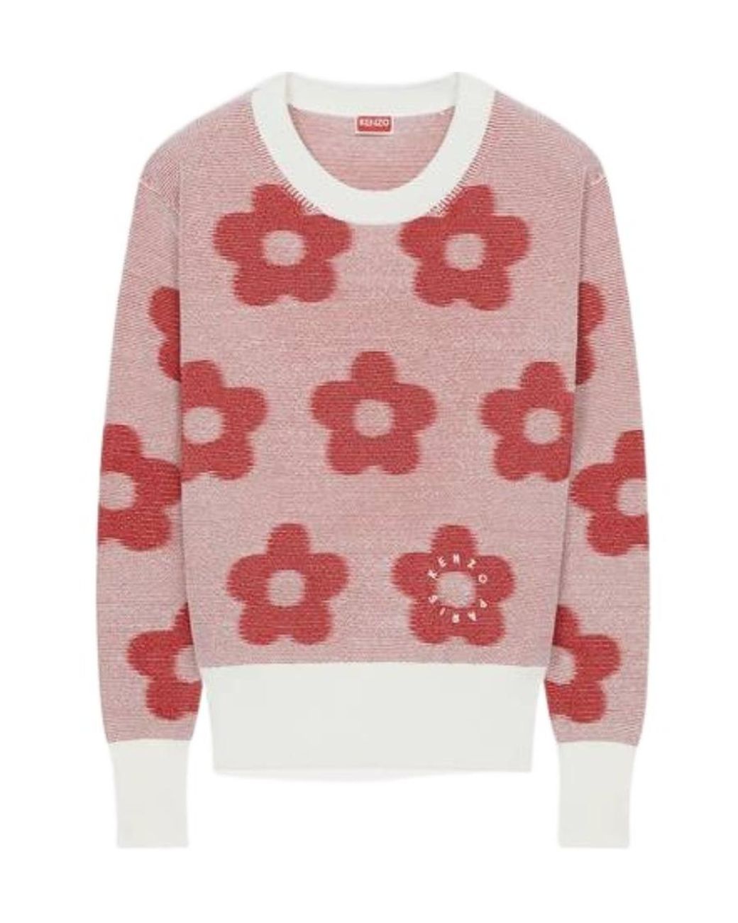 KENZO Red Flower Spot Jumper